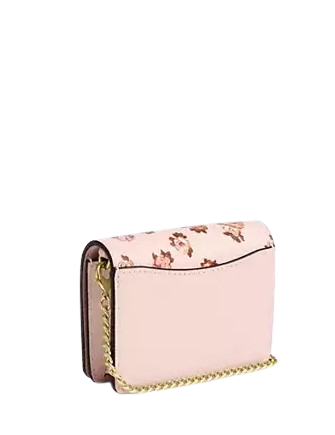 Coach Mini Wallet On A Chain With Rosette Print