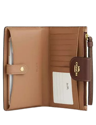 Coach Phone Wallet In Signature Canvas