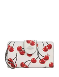 Coach Phone Wallet With Cherry Print