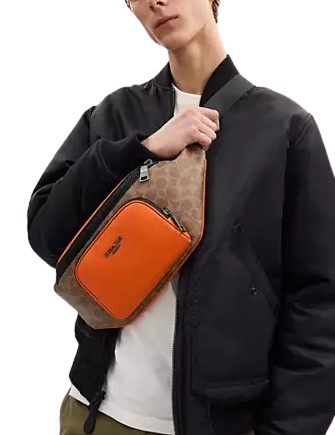 Coach Racer Belt Bag In Colorblock Signature Canvas