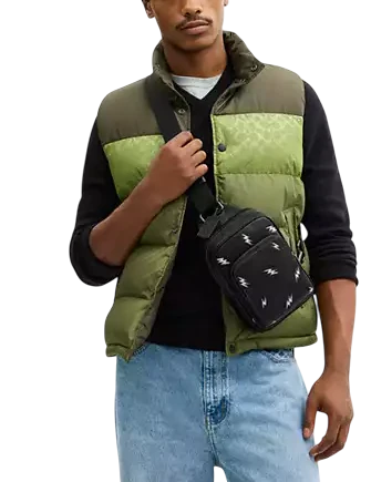Coach Racer Sling Pack With Lightning Bolt Print