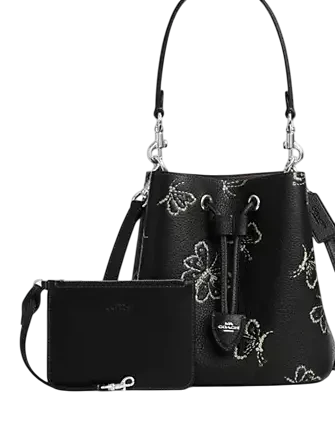 Coach Rowan Bucket Bag With Butterfly Print