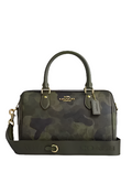 Coach Rowan Satchel Bag In Signature Camo Print