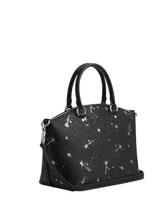 Coach Sadie Satchel Bag With Star Print