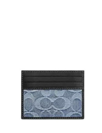 Coach Slim Id Card Case In Loved Signature Denim