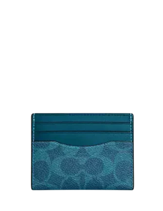 Coach Slim Id Card Case In Signature Canvas
