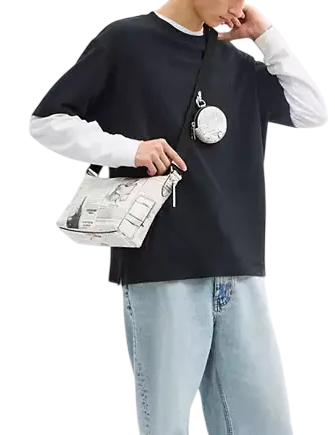 Coach Small Finn Crossbody Bag With Pouch And Newspaper Print