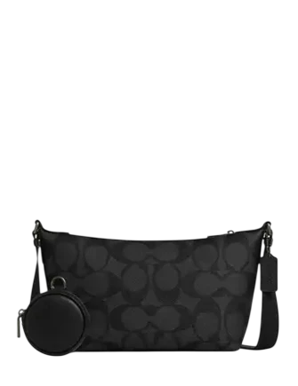 Coach Small Finn Crossbody Bag With Pouch In Maxi Signature Canvas