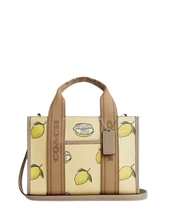 Coach Smith Tote Bag 24 With Lemon Print