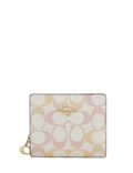 Coach Snap Wallet In Pretty Signature Canvas