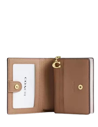 Coach Snap Wallet In Signature Canvas