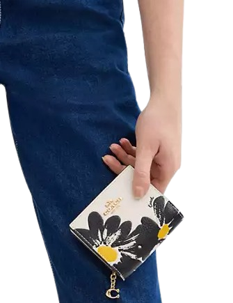 Coach Snap Wallet With Floral Print