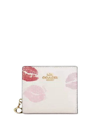Coach Snap Wallet With Lips Print