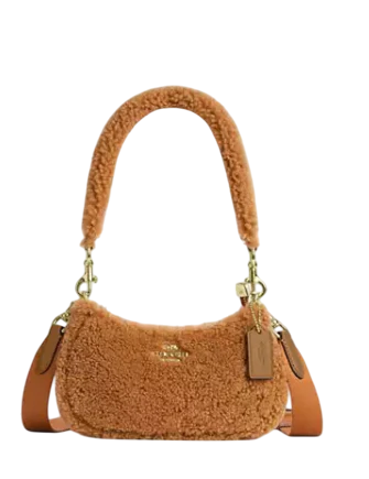 Coach Teri Mini Crossbody Bag In Shearling