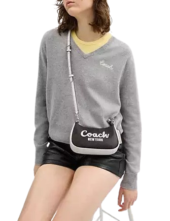 Coach Teri Mini Crossbody Bag In Signature Canvas With Coach Graphic