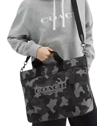 Coach Tote Bag 38 With Camo Print
