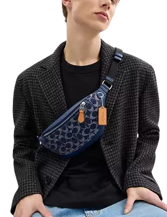 Coach Warren Mini Belt Bag In Signature Denim