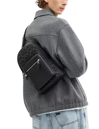 Coach West Pack In Signature Denim