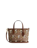 Coach X Peanuts City Mini Tote Bag In Signature Canvas With Snoopy Print