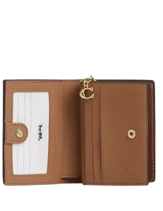 Coach X Peanuts Snap Wallet In Signature Canvas With Snoopy Print