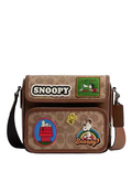 Coach X Peanuts Sullivan Flap Crossbody Bag In Signature Canvas With Patches