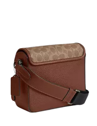 Coach X Peanuts Sullivan Flap Crossbody Bag In Signature Canvas With Patches
