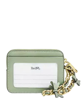 Coach Zip Card Case With Bows