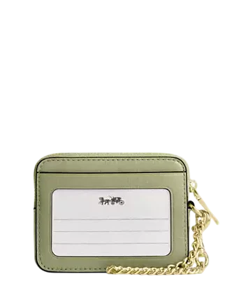 Coach Zip Card Case With Quilting