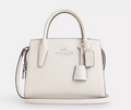 NWT Coach Medium Andrea Carryall Crossbody Leather Bag In Chalk