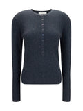 Lisa Yang Women Airi Henley Sweater In Cotton And Cashmere