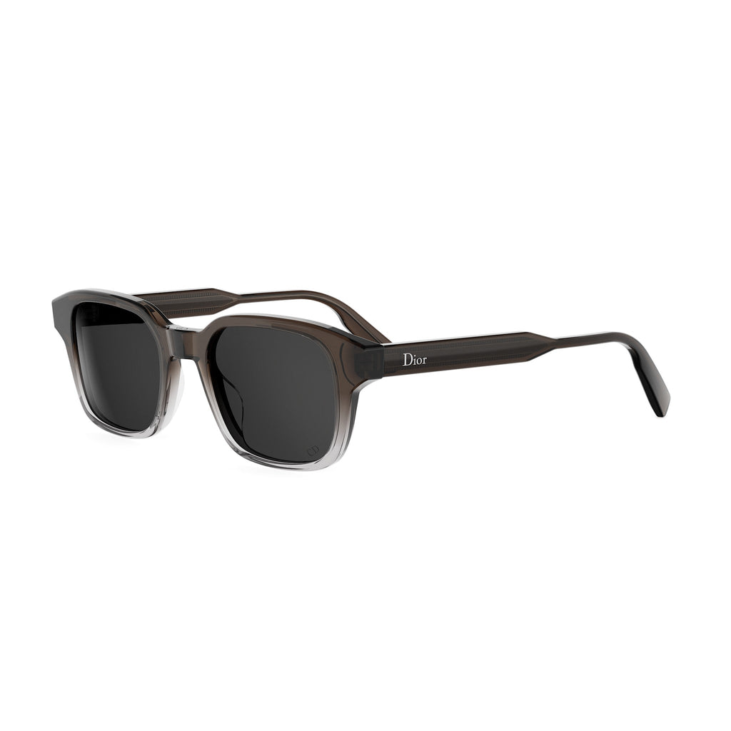 Brown Geometric Acetate Sunglasses