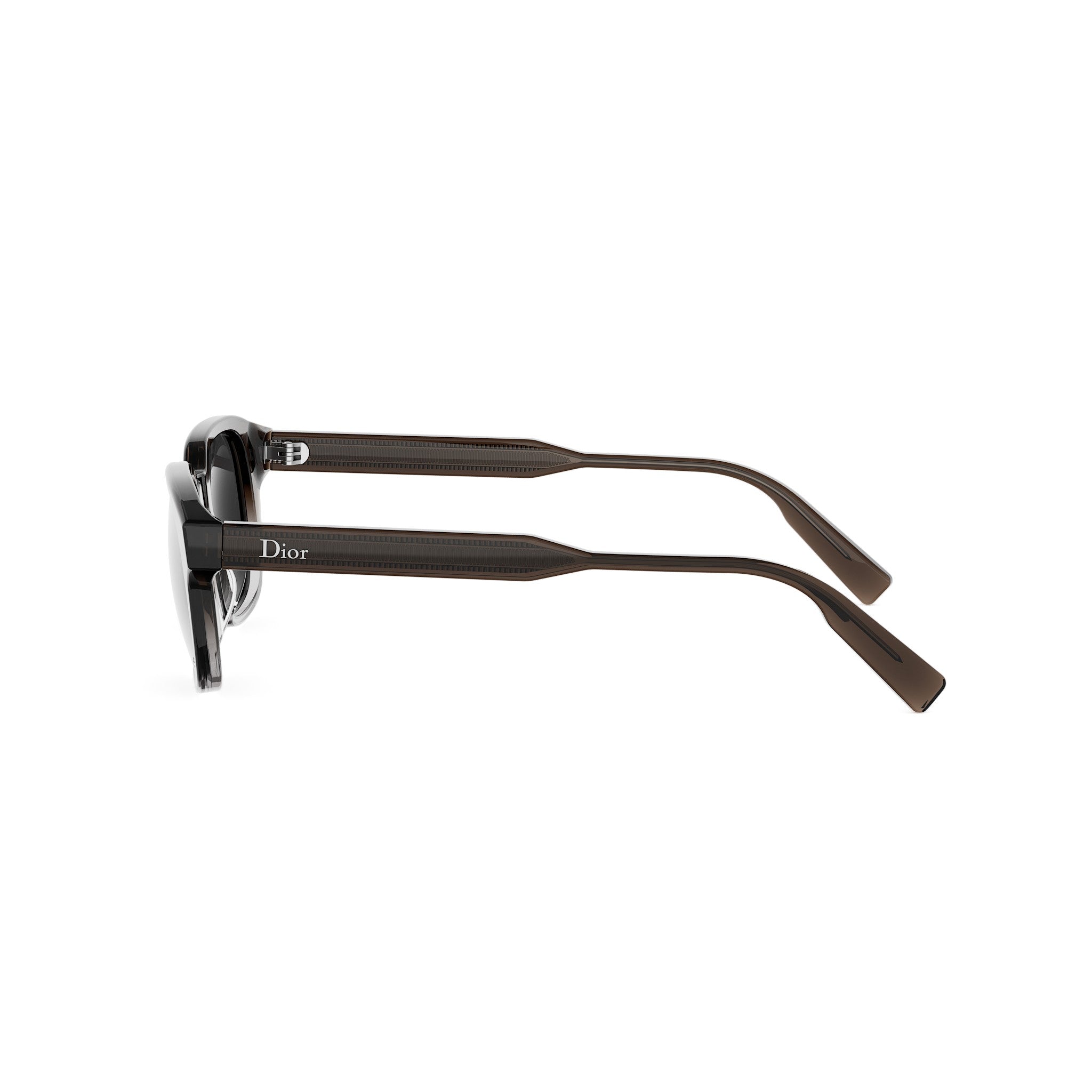 Brown Geometric Acetate Sunglasses