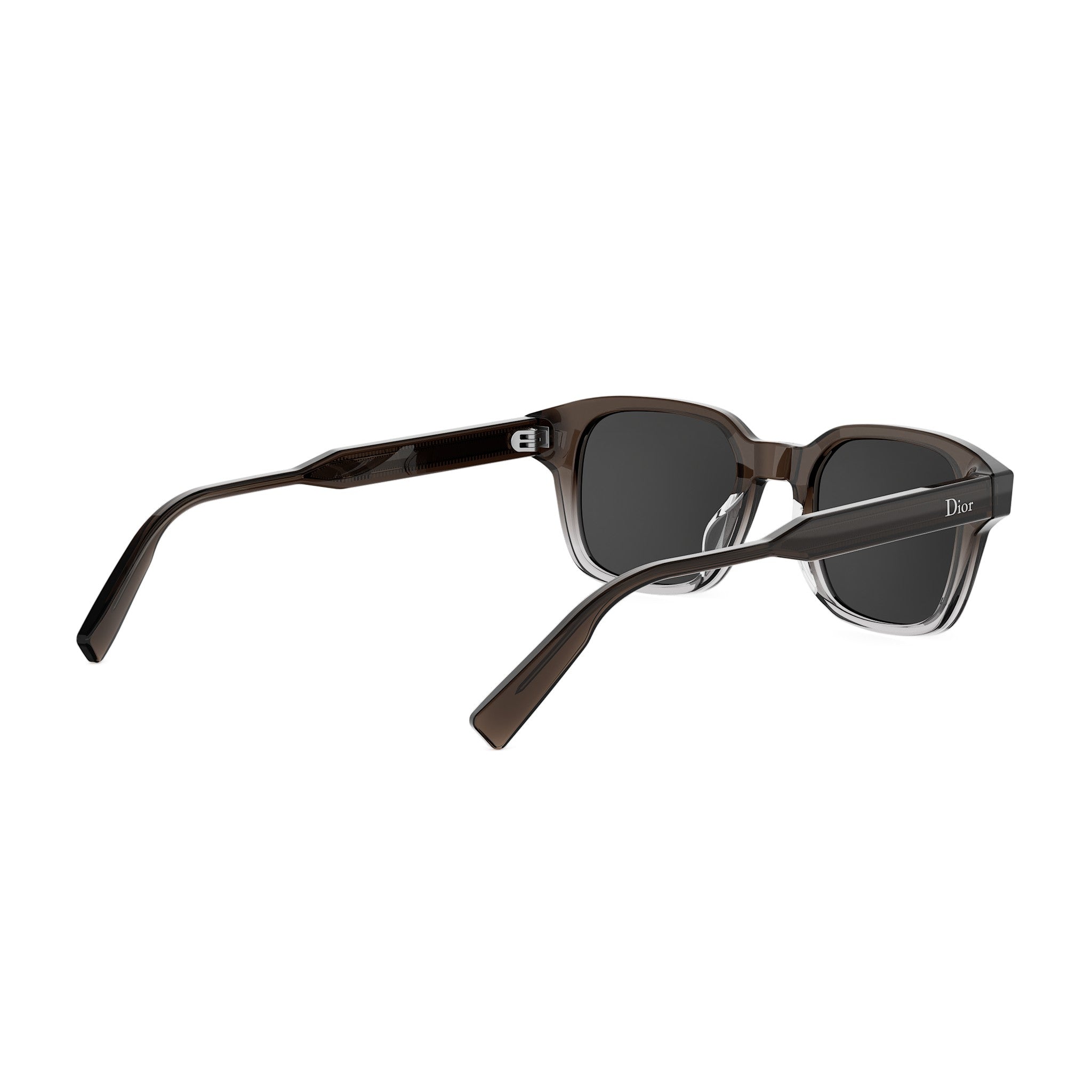 Brown Geometric Acetate Sunglasses