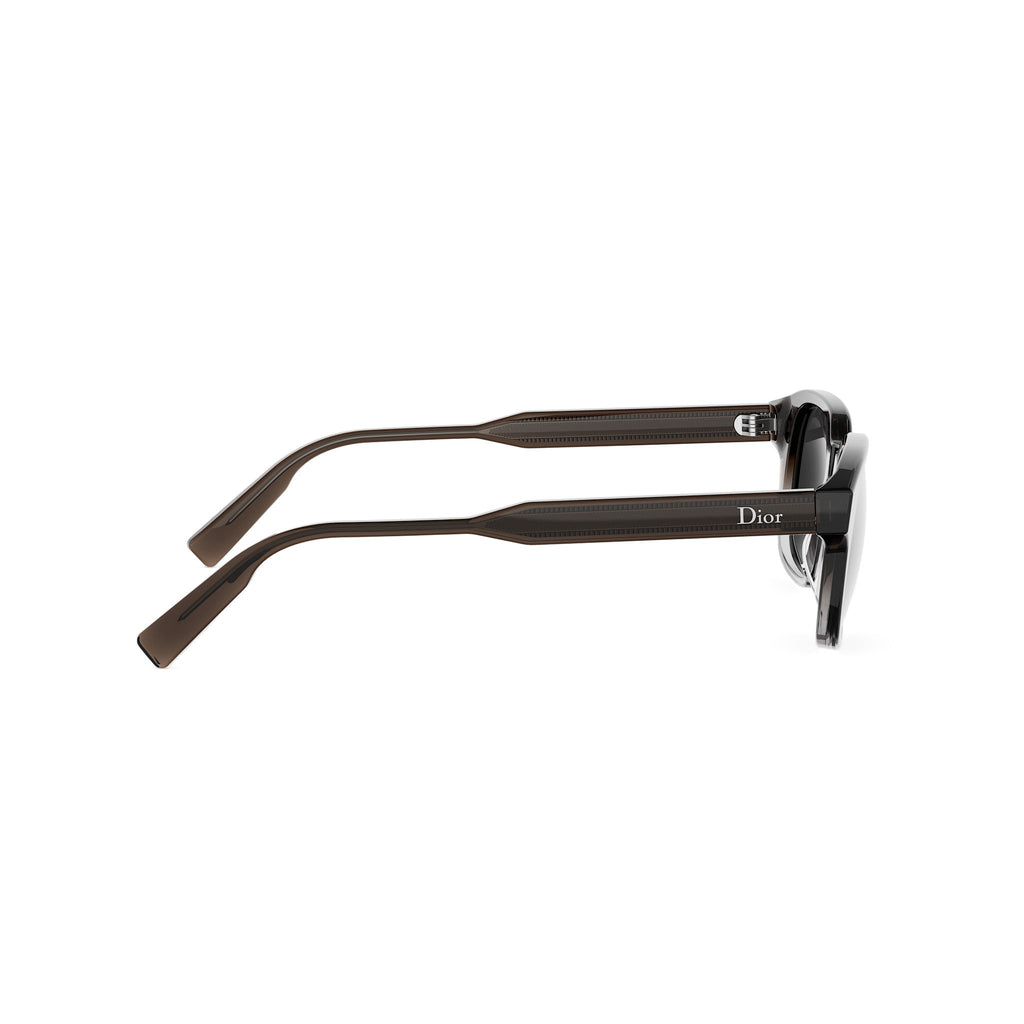 Brown Geometric Acetate Sunglasses