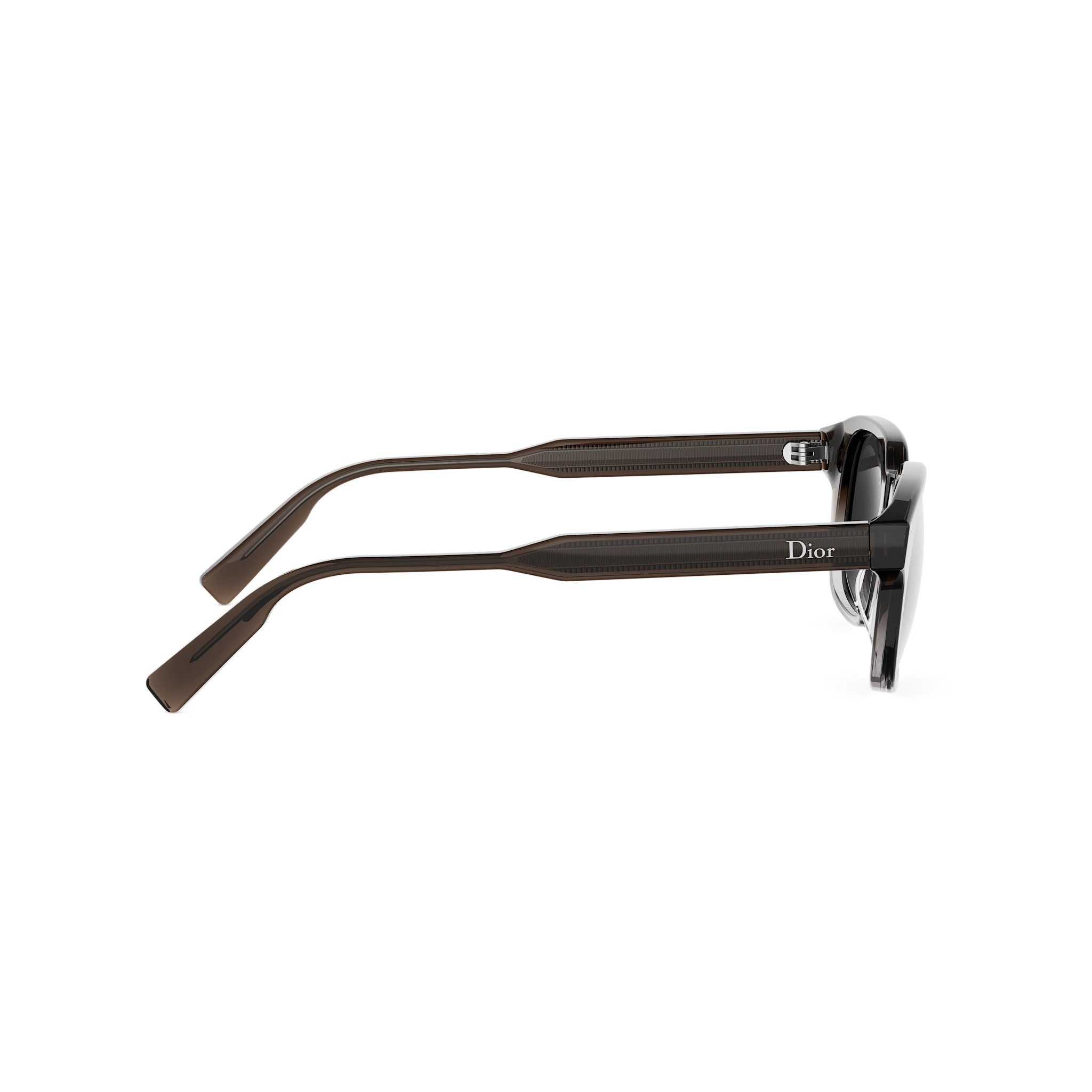 Brown Geometric Acetate Sunglasses