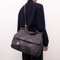 DOLCE & GABBANA GREY LACE LEATHER SICILY BAG