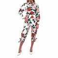 DOLCE & GABBANA WHITE FLORAL COTTON JUMPSUIT - SIZE 36