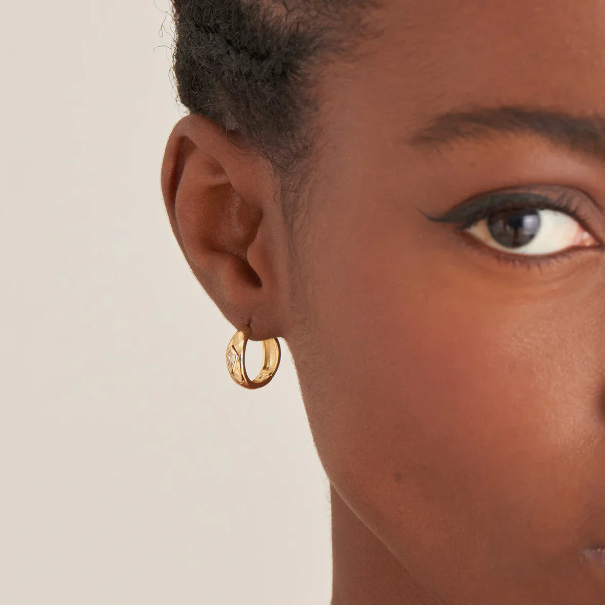 Ania Haie Dance 'Til Dawn - Sparkle Dome Hoop Earrings
