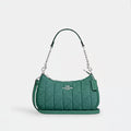 NWT Coach Teri Shoulder Bag In Silver/Green