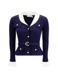 Self-Portrait Women Ribbed Cardigan