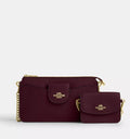 NWT Coach Poppy Crossbody Leather Bag In Dark Wine