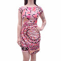EMILIO PUCCI PINK AND PEACH PATTERNED DRESS - SIZE 4