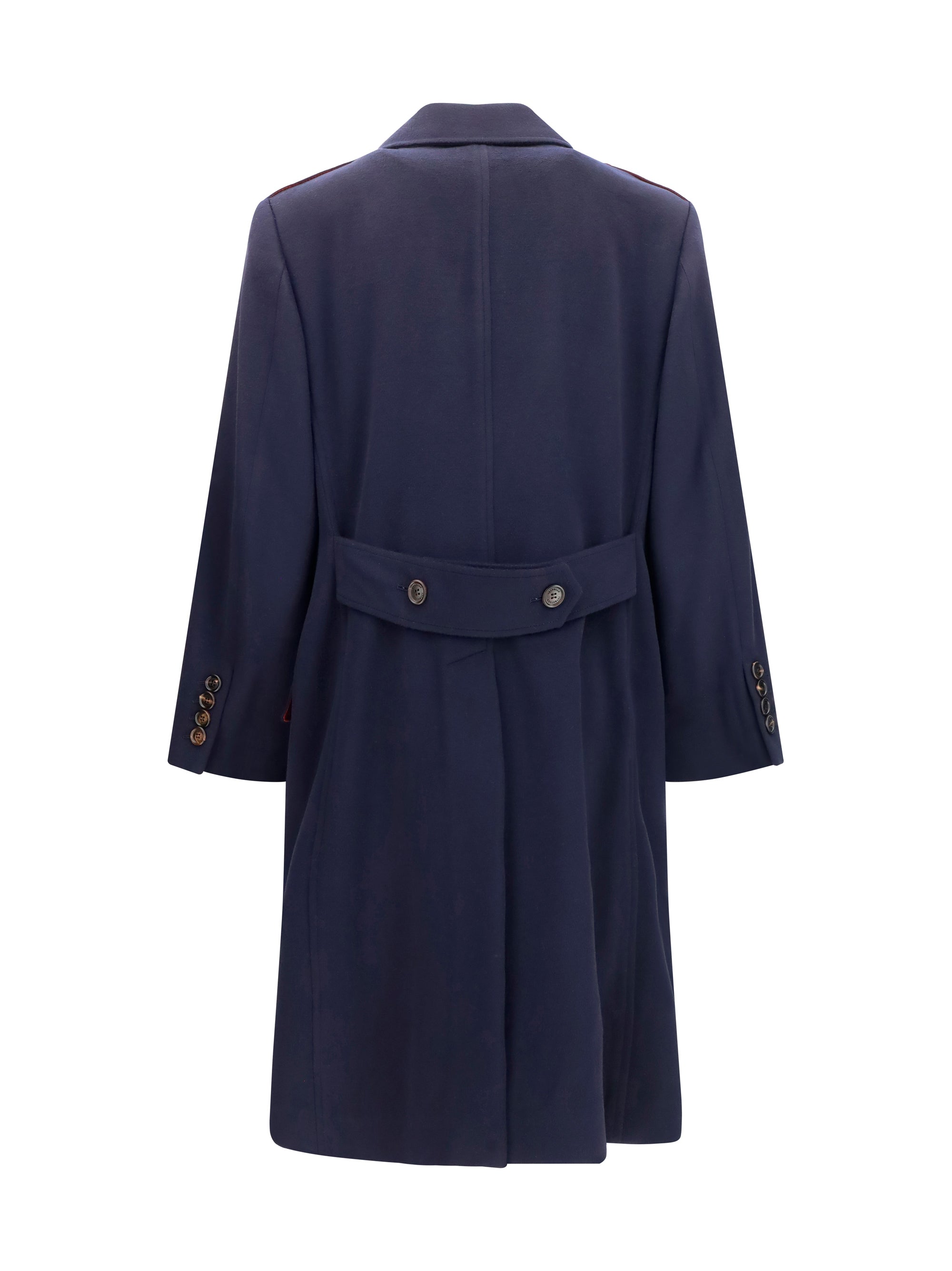 Brunello Cucinelli Men Double-Breasted Wool Coat