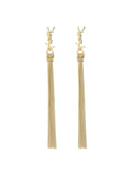Saint Laurent Women Bo Pompons Chaines Brass Metal