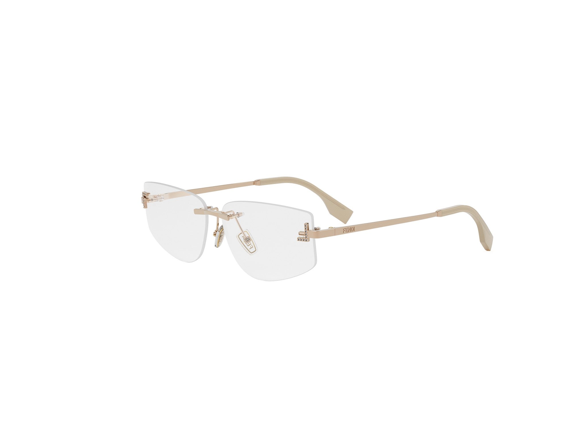 Rimless Geometric Eyeglasses