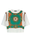 Balmain Women 'Balmain Foulard' Print T-Shirt
