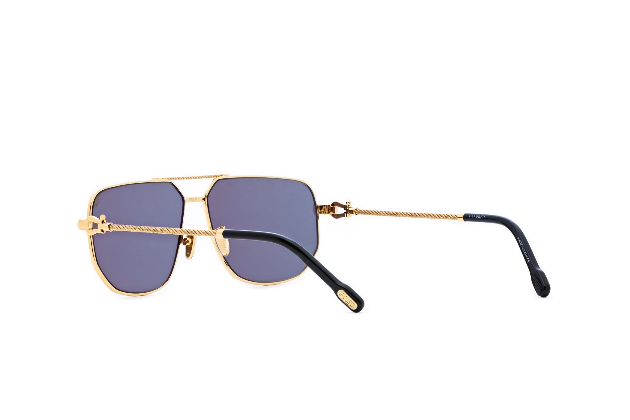 Gold Metal Navigator Sunglasses