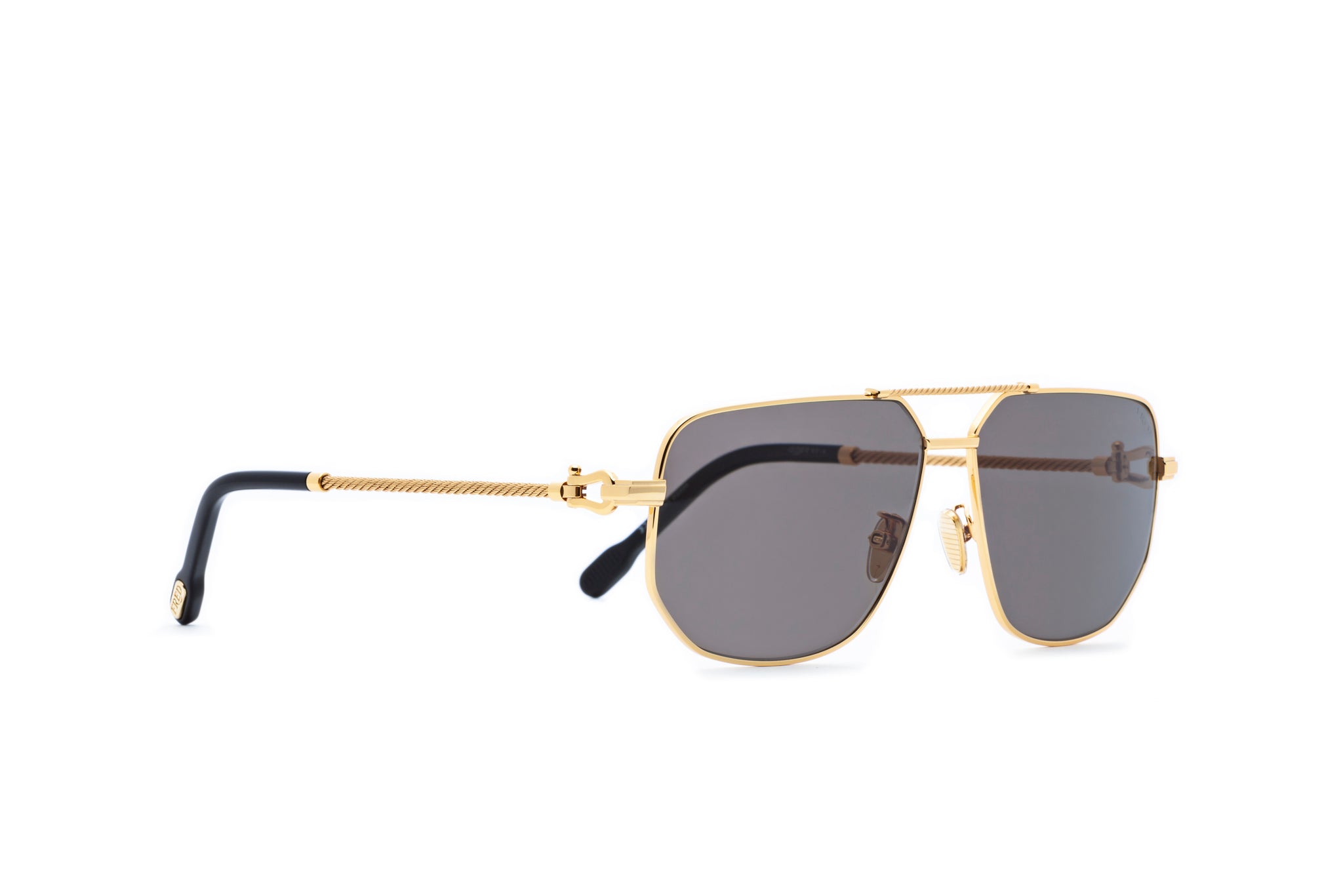 Gold Metal Navigator Sunglasses