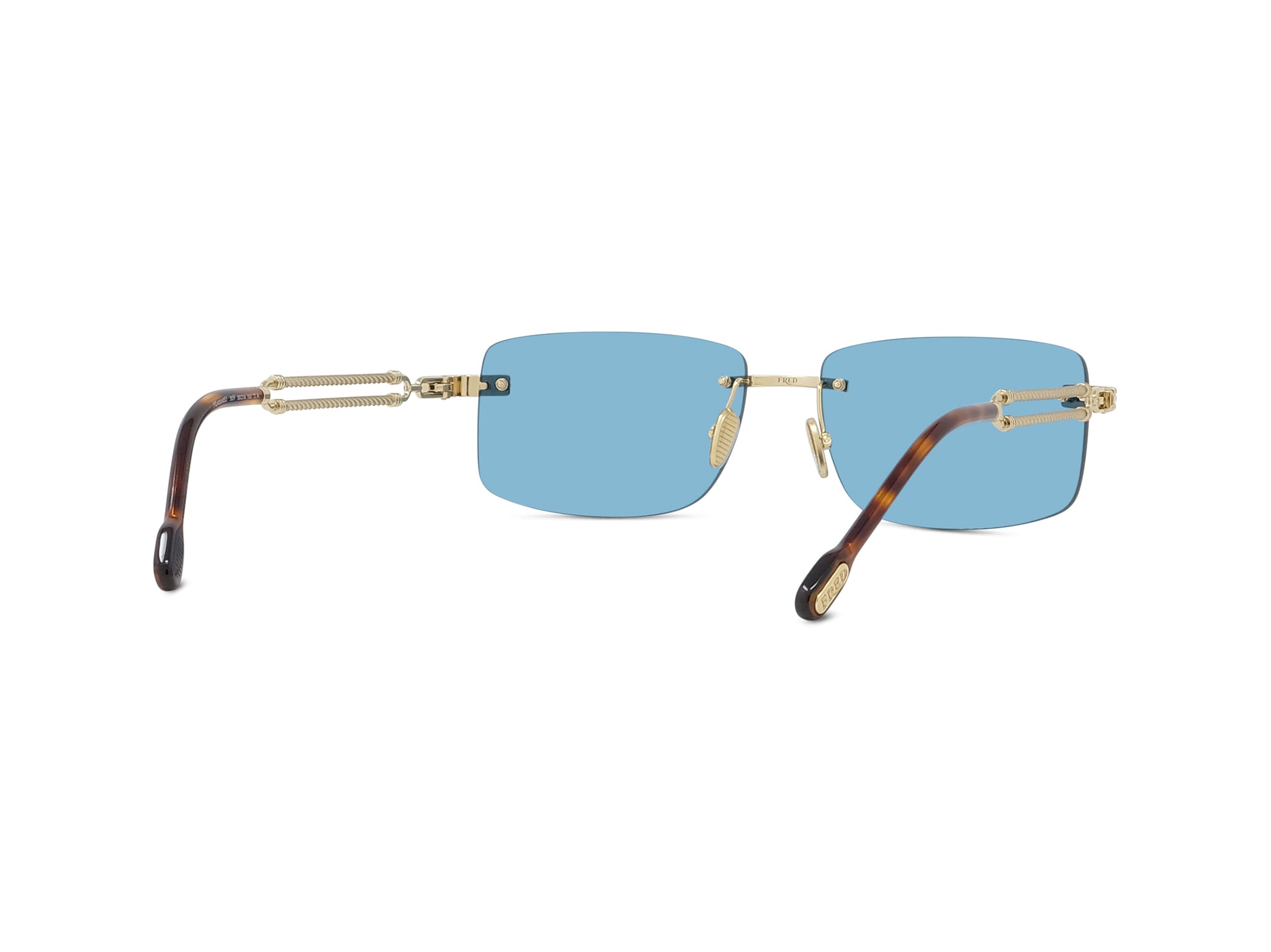 Blue Geometric Sunglasses