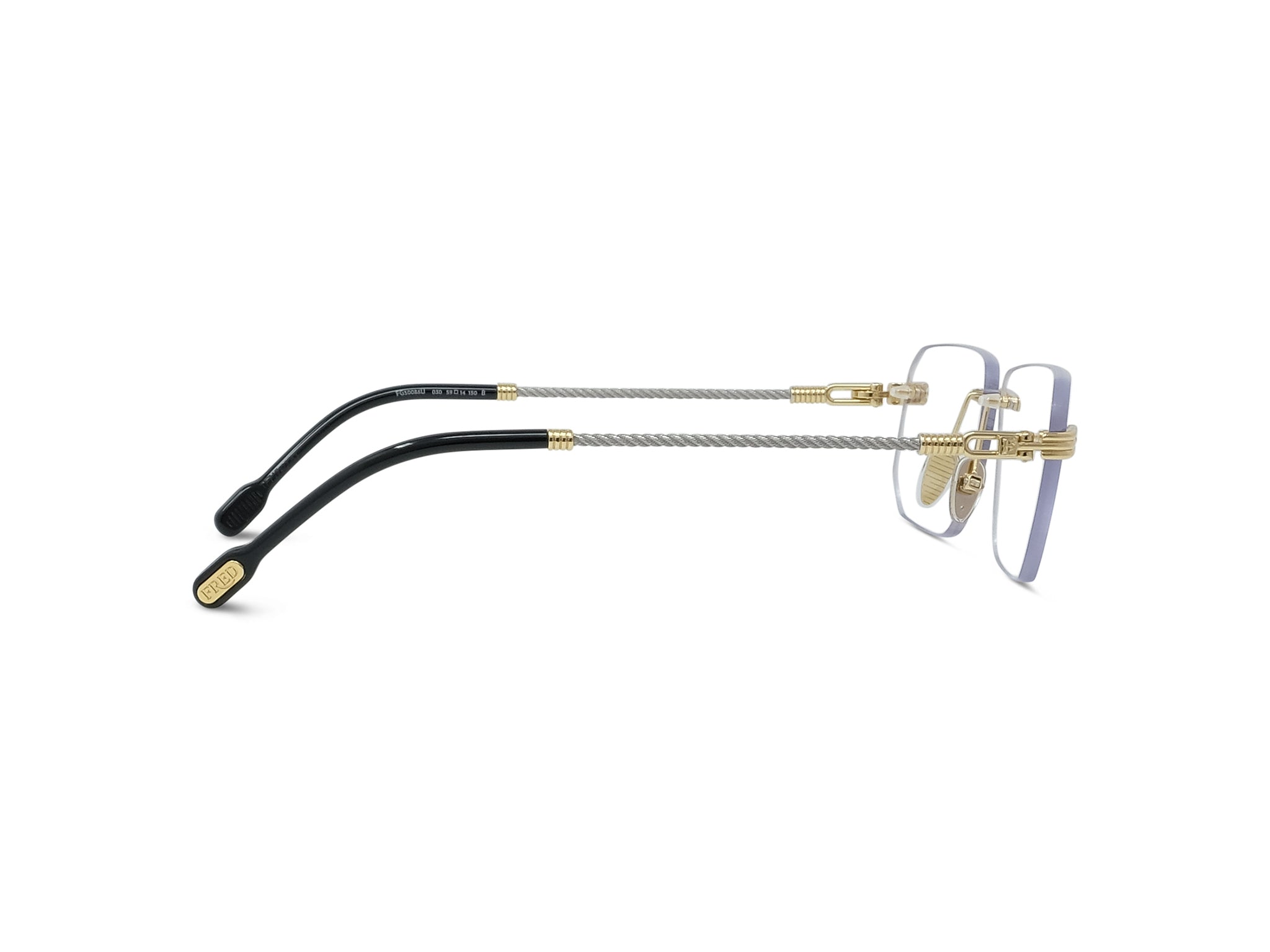 Gold Rectangular Metal Eyeglasses